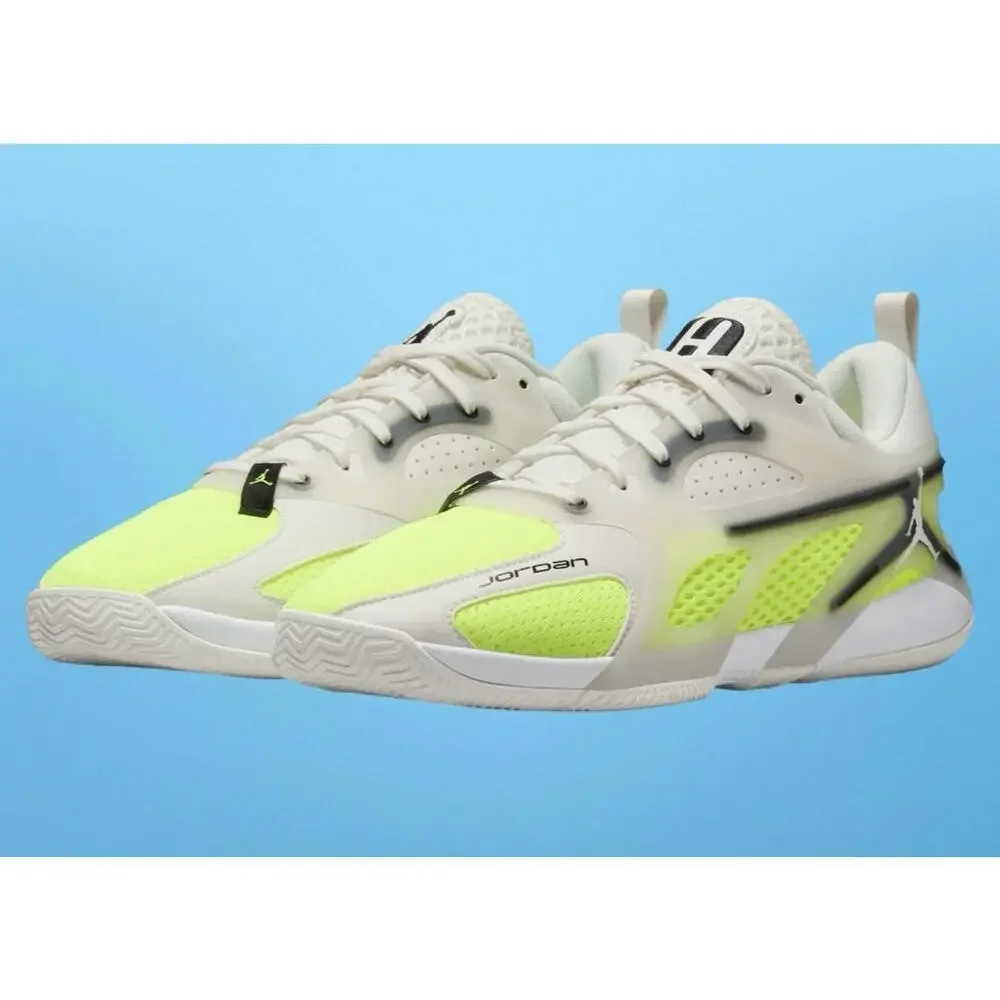 Nike Air Jordan Heir Basketball Shoes White Sail Volt FQ3858-107 Men Size 10